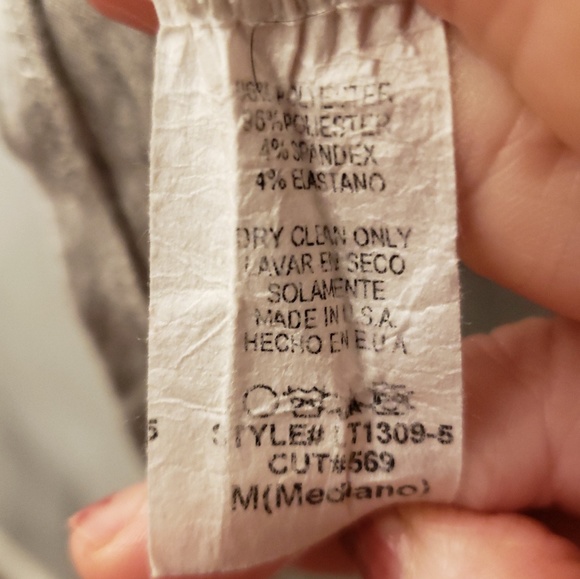 BEAUTIFUL BLUE GRAY PLAID 3/4 SLEEVE TUNIC - Picture 4 of 4